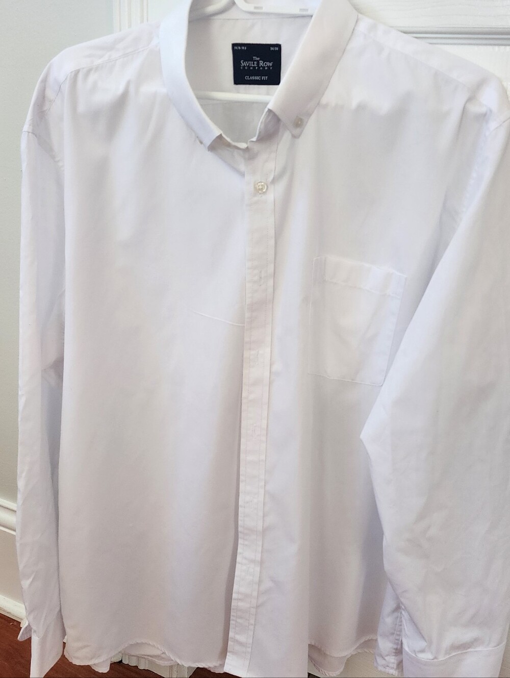 White Classic Fit Button-Down Shirt